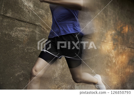 Outdoor Running Routine on a Sunny Day. Running Motivation. Start Your Fitness Journey. Outdoor Running Routine on a Sunny Day. Running Motivation. Start Your Fitness Journey. 126850793