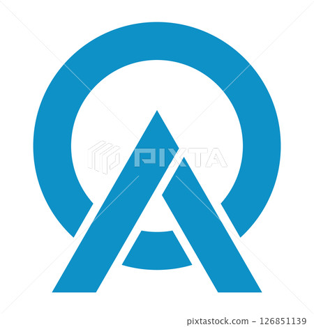 Modern geometric letter AQ logo. AQ initials logo Modern geometric letter AQ logo. AQ initials logo 126851139