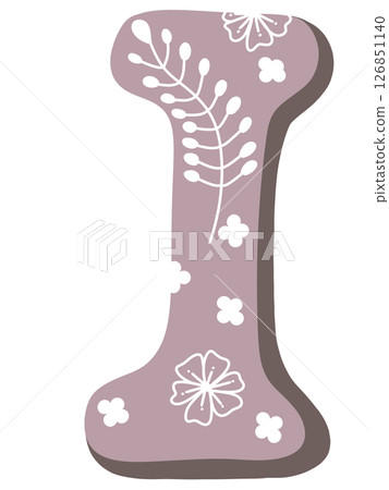 drawing of pink alphabet in floral pattern A to Z drawing of pink alphabet in floral pattern A to Z 126851140