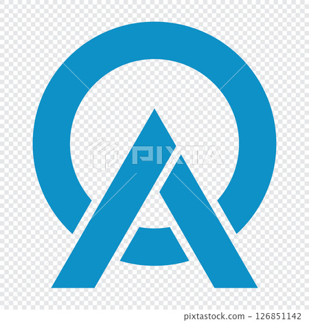 Modern geometric letter AQ logo. AQ initials logo 126851142