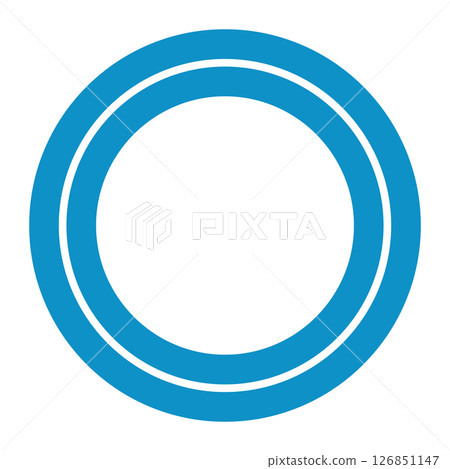 Modern geometric letter OO logo. OO initials circle line logo 126851147