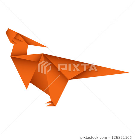Dinosaur origami. Abstract dinosaur origami logo design. Animal origami. Paper origami. Vector illustration Dinosaur origami. Abstract dinosaur origami logo design. Animal origami. Paper origami. Vector illustration 126851165