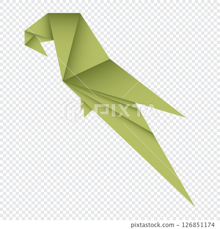 Parrot origami. Abstract parrot origami logo design. Animal origami. Paper origami. Vector illustration Parrot origami. Abstract parrot origami logo design. Animal origami. Paper origami. Vector illustration 126851174