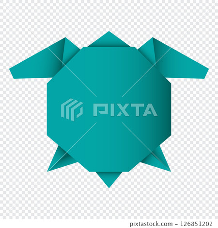 Turtle origami. Abstract turtle origami logo design. Animal origami. Paper origami. Vector illustration Turtle origami. Abstract turtle origami logo design. Animal origami. Paper origami. Vector illustration 126851202