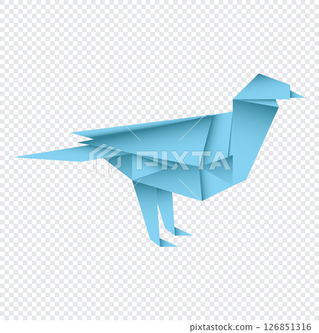 Bird origami. Abstract bird origami logo design. Animal origami. Paper origami. Vector illustration Bird origami. Abstract bird origami logo design. Animal origami. Paper origami. Vector illustration 126851316