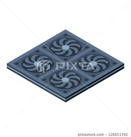 Isometric server. Server racks. Server boxes isolated. Network server room. Computer network technology. Vector illustration 126851392