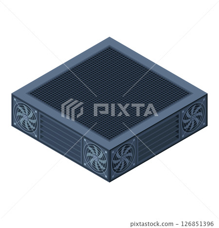 Isometric server. Server racks. Server boxes isolated. Network server room. Computer network technology. Vector illustration Isometric server. Server racks. Server boxes isolated. Network server room. Computer network technology. Vector illustration 126851396