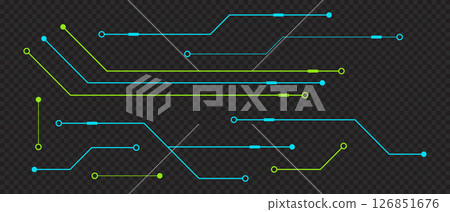 Printed circuit board. Abstract futuristic circuit board. Hi tech digital circuit board. Futuristic technology design elements. Vector illustration Printed circuit board. Abstract futuristic circuit board. Hi tech digital circuit board. Futuristic technology design elements. Vector illustration 126851676