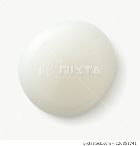 Cream drop realistic vector illustration. Soap, shampoo, facial cream or moisturizer Cream drop realistic vector illustration. Soap, shampoo, facial cream or moisturizer 126851741