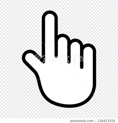 Hand cursor icon. Hand clicking icon. Finger cursor icon. Cursor icon. Vector hand pointer Hand cursor icon. Hand clicking icon. Finger cursor icon. Cursor icon. Vector hand pointer 126851918