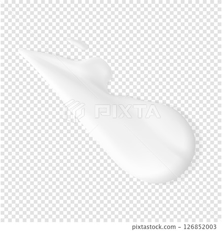 Cream moisturizer realistic stroke smear Cream moisturizer realistic stroke smear 126852003