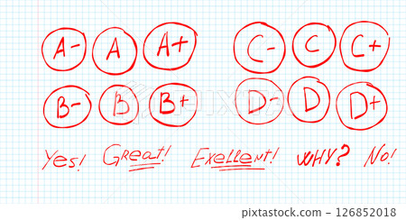 Teacher Feedback and School Symbols Doodles. Hand sketched icons like grades, arrows, and feedback words used by teachers to mark assignments, great for print and digital use. Teacher Feedback and School Symbols Doodles. Hand sketched icons like grades, arrows, and feedback words used by teachers to mark assignments, great for print and digital use. 126852018