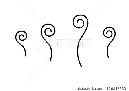 可用於表現臭味和蒸氣的插圖材料 126852283