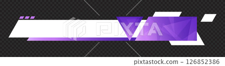 Lower third banner. Broadcast news lower third banner template design. Lower third bar template for breaking news. Video headline title 126852386