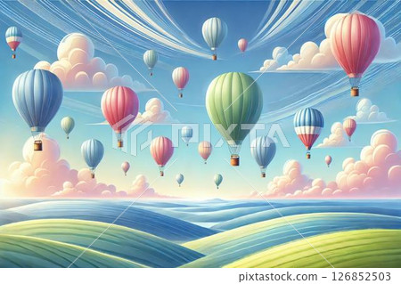 Blue sky and balloon 126852503