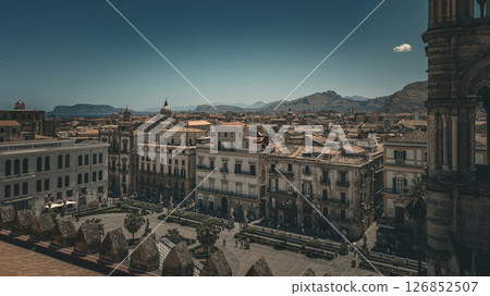 Panoramic view from the Cathedral of Palermo, Sicily Panoramic view from the Cathedral of Palermo, Sicily 126852507