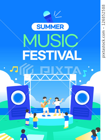 Summer Festival Illustration Template  126852588