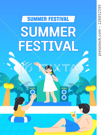 Summer Festival Illustration Template  126852595