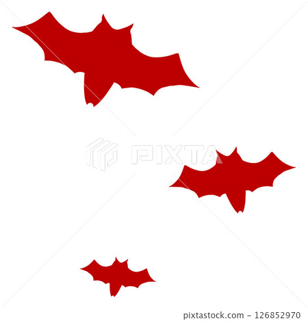 許多蝙蝠的紅色輪廓 許多蝙蝠的紅色輪廓 126852970