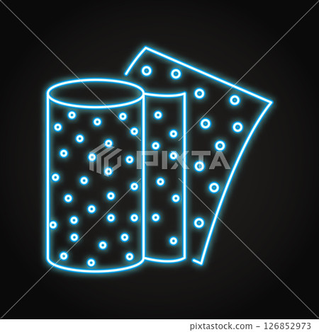 Abrasive sandpaper neon line icon Abrasive sandpaper neon line icon 126852973