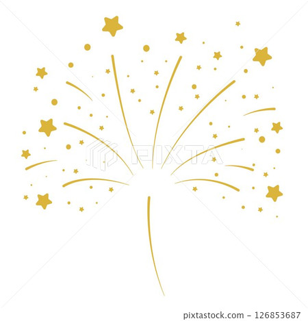 Colorful festive fireworks for birthday, anniversary, holiday Colorful festive fireworks for birthday, anniversary, holiday 126853687