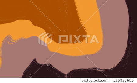 棕色抽象 16：9 背景插圖具有地質層的大理石紋理 126853696