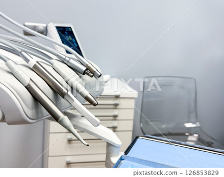 Modern dental tools in a clean and bright clinic setting 126853829