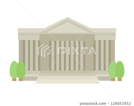 Museum building illustration 126853852