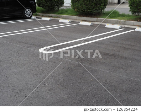 A scene in a parking lot. Copy space. Perfect for car-related materials. Can be used to advertise car spaces. A scene in a parking lot. Copy space. Perfect for car-related materials. Can be used to advertise car spaces. 126854224
