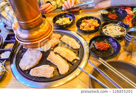 Pork grilled on coals korean style 126855201
