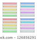 Ribbon tape set tartan check pastel black border 126856291