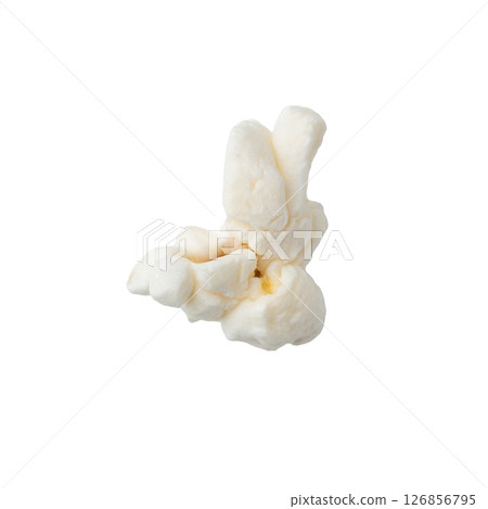 Popcorn flakes on a white background Popcorn flakes on a white background 126856795