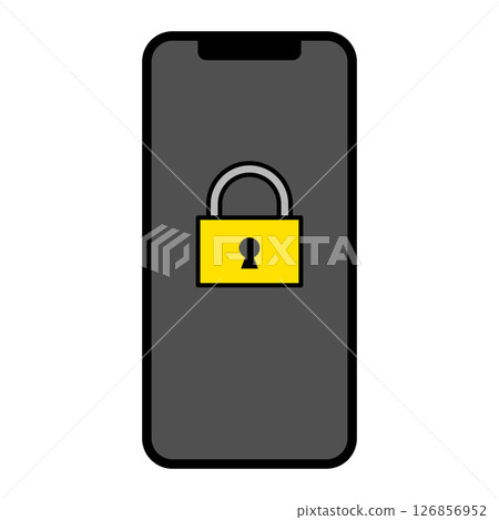 Smartphone with locked screen 126856952