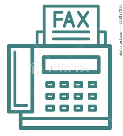 A fax is a communication device used to send documents and information for work. 126857010