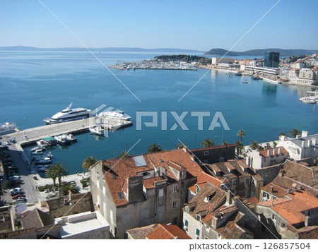 Split cityscape and the Adriatic Sea Split cityscape and the Adriatic Sea 126857504
