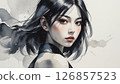 watercolor woman 126857523