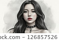 watercolor woman 126857526