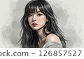 watercolor woman 126857527