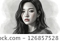 watercolor woman 126857528