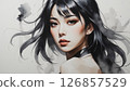 watercolor woman 126857529
