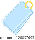 Blank Blue Tag Vector Illustration 126857693
