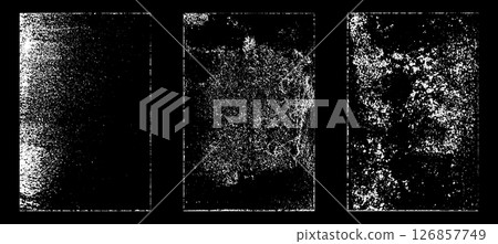 Black and white grunge. Distress overlay texture. Abstract surface dust and rough dirty wall background concept. Distress illustration simply place over object to create grunge effect. Vector EPS10. 126857749