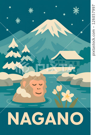 城市插圖圖像長野 城市插圖圖像長野 126857997