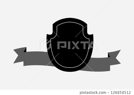 Badge Design featuring a sophisticated Ribbon to symbolize accomplishment 126858512