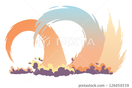 A pixel art illustration depicting a tornado against a white background 126858539