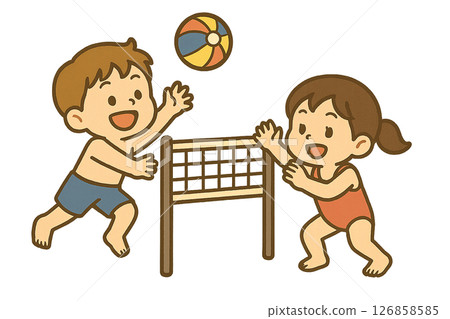 海上活動插畫素材 126858585