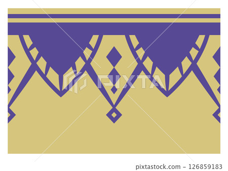 Indian style ornamental border. Seamless continuous pattern parts. 126859183
