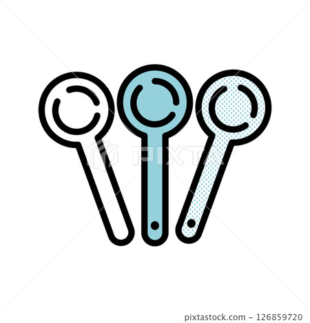 Colorful measuring spoon illustration | Measuring spoon, spoon, cooking utensil, tool 126859720