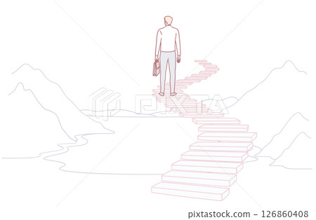 The Pathway to Success An Inspiring Journey Upward Towards Your Goals and Aspirations 126860408