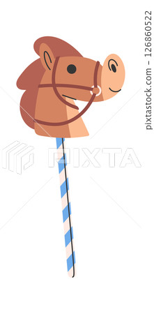 Horse on stick kids toy Horse on stick kids toy 126860522
